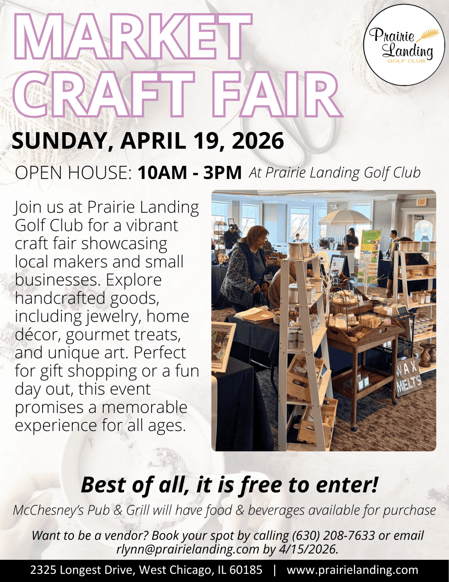 Market Craft Fair - Prairie Landing Golf Club